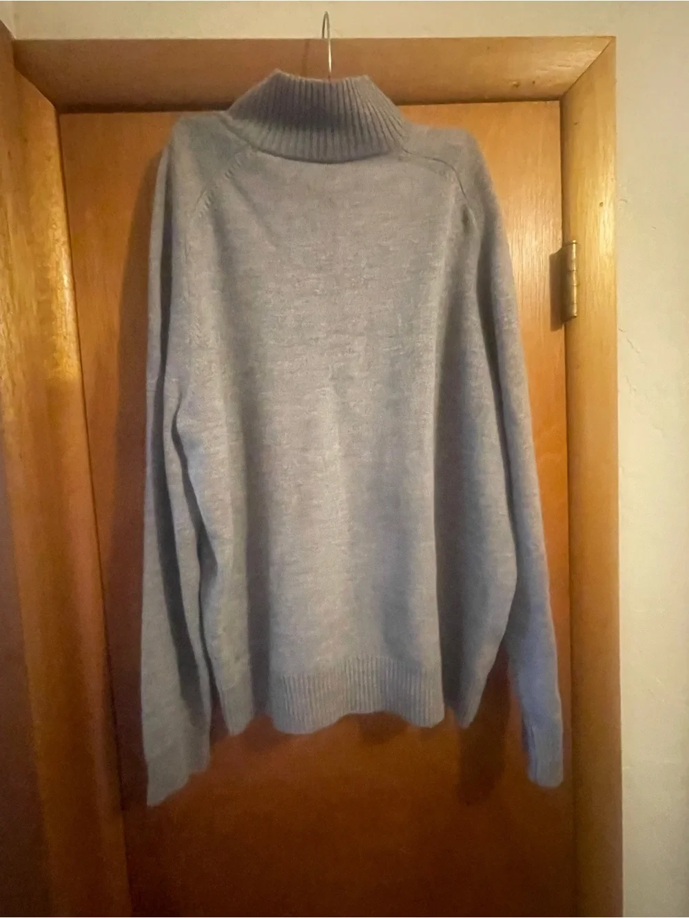 J.Crew  Lambs Wool Quarter Zip Sweater, Gray Mens Sz XXL